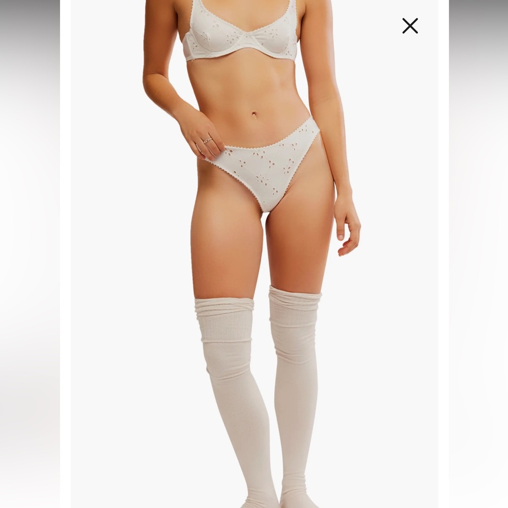 Free People Intimately by Free People Homegrown Thong in Ivory Size S & M NWT